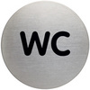 DURABLE Pictogramme 'WC', diamètre: 83 mm, argent