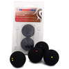 UNSQUASHABLE Balle de squash, lent, blister de 2, noir