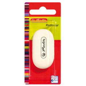 herlitz Gomme, ovale, en caoutchouc, blanc