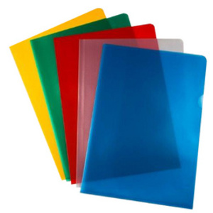 proOFFICE Pochette transparente, A4, PP, granuleux, rouge
