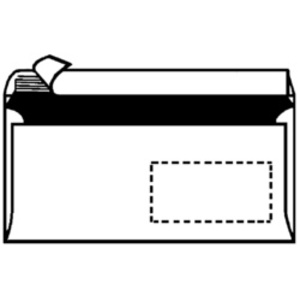 herlitz Envellope, format long, sans fenêtre, blanc