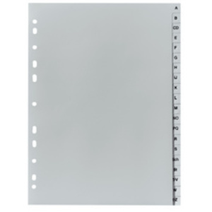 herlitz Intercalaires en plastique, A-Z, A4 mi-hauteur