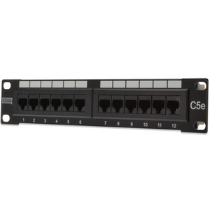 DIGITUS CAT.5e 10' panneau brassage, 12 x RJ45, blindé, 1U
