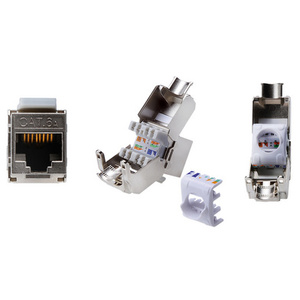 DIGITUS Module Keystone cat.6A, blindé, gris