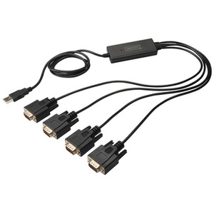 DIGITUS câble adaptateur USB 2.0 - 4 x RS232, 1 Mbps