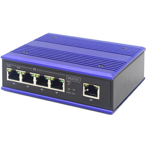 DIGITUS Commutateur industriel Fast Ethernet PoE, 4 ports