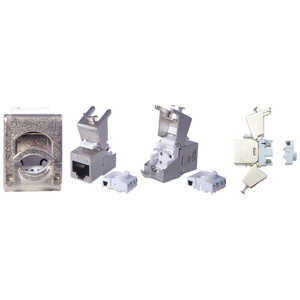 DIGITUS Module Keystone cat.6A, blindé, gris