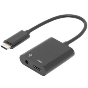 DIGITUS Câble répartiteur USB, USB-C + prise jack 3,5 mm