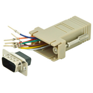 DIGITUS Adaptateur RS 232, mâle DB9 - femelle RJ45, beige