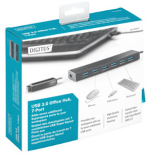 DIGITUS Hub USB 3.0 Super Speed, 7 ports, avec alimentation