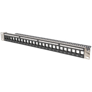DIGITUS Panneau de brassage Keystone 19', 24 ports, 1 U,noir