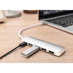 DIGITUS Hub USB-C 3.0, 4 ports, argent