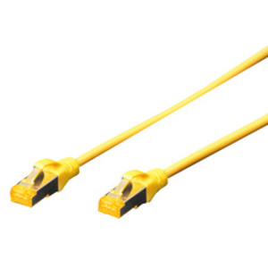 DIGITUS Câble de brassage Cat.6A, S/FTP, 1,0m, par 10, jaune