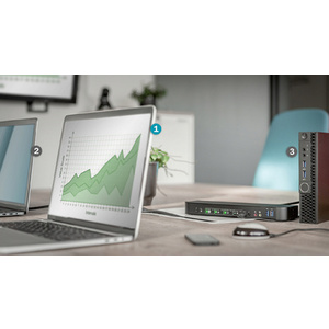 DIGITUS Commutateur KVM, 4 ports, 4K60Hz, 4x entrées DP,