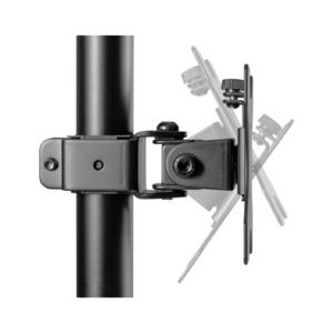 DIGITUS Support double écran universel, vertical, noir