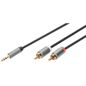 DIGITUS Câble adaptateur audio stéréo, prise jack - RCA, 3 m