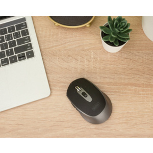 DIGITUS Souris optique sans fil, 6 boutons, noir/gris