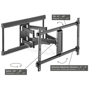 DIGITUS Support mural pour téléviseur Full Motion