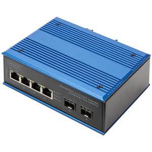 DIGITUS Switch industriel PoE Gigabit Ethernet, 4+2 ports