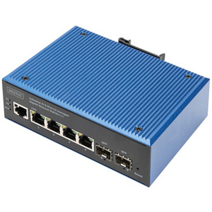 DIGITUS Switch industriel PoE Gigabit Ethernet manageable L2