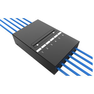 DIGITUS Boîtier de point de consolidation, 6 ports, noir