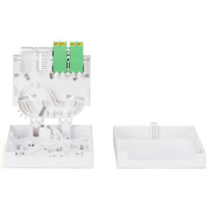 DIGITUS Boîtier FTTH, 2x LC/APC DX femelle avec obturateur