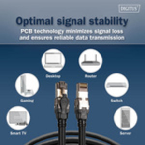 DIGITUS Câble de brassage, cat. 8.1, S/FTP, 2,0 m, noir