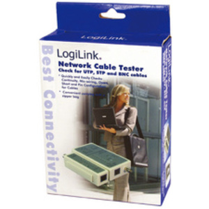 LogiLink Testeur de câbles RJ45 et BNC avec une unité
