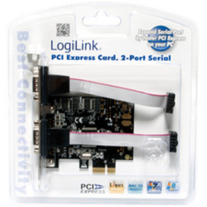 LogiLink Carte PCI Express sérielle RS-232, 2 ports