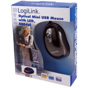 LogiLink Mini souris optique pour notebook, avec fil
