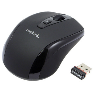 LogiLink Mini souris optique pour notebook, sans fil, noir