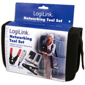 LogiLink Kit d'outils pour réseau, dans un sac noir