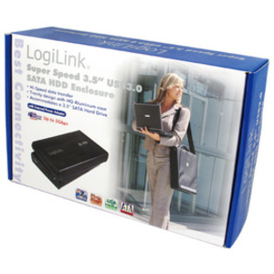 LogiLink Boîtier pour disque dur SATA 3,5', USB 3.0, argent