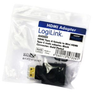 LogiLink Mini adaptateur, HDMI femelle - HDMI mâle, 19 p'les