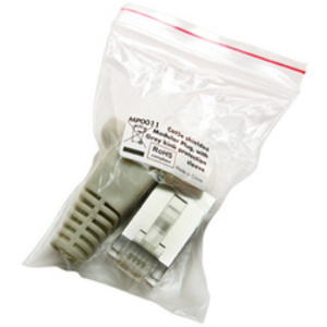 LogiLink Connecteur mâle RJ45, Cat.5e, noir, avec manchon de