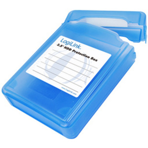 LogiLink Boîtier de protection pour disques durs 3,5', bleu