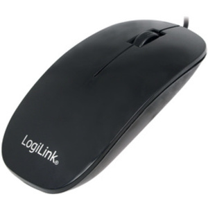 LogiLink Souris optique, plat, avec fil, blanc