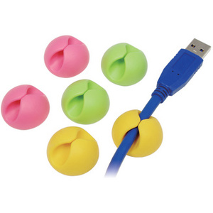 LogiLink Attache-câbles, autoadhésif, en blanc & noir