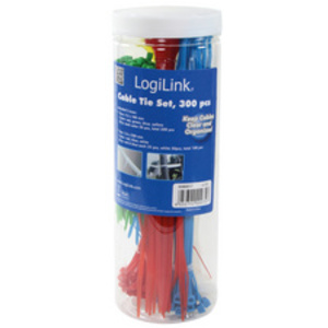 LogiLink Kit d'attache-câbles, assortis, nylon, contenu: 200