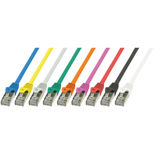 LogiLink Câble patch, Cat. 6, F/UTP, 1,0 m, noir, gaine en