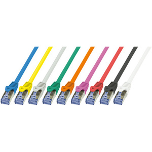 LogiLink Câble patch, Cat. 6A, S/FTP, 0,25 m, bleu