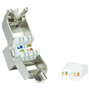 LogiLink Module Keystone Cat.6A, classe EA, blindé, gris