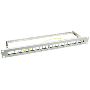 LogiLink Panneau de brassage Keystone 19', blindé, gris c