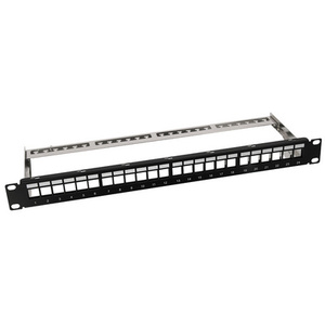 LogiLink Panneau de brassage Keystone 19', blindé, noir