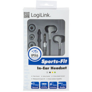 Logilink Ecouteurs In-Ear, imperméable, noir