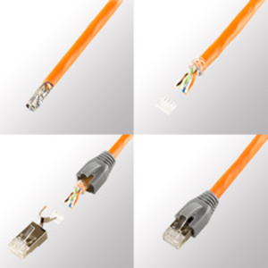 LogiLink Connecteur RJ45 mâle, Cat. 6A / Cat. 8.1A, blindé