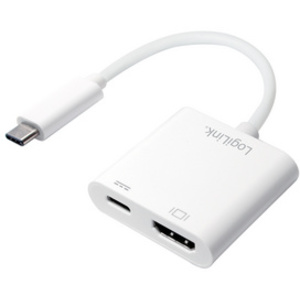 LogiLink Adaptateur de charge USB-C - HDMI, blanc