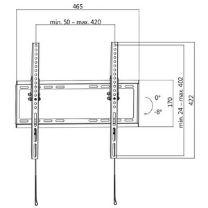 LogiLink Support mural pour téléviseur, inclinable pour