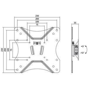 LogiLink Adaptateur VESA, pour écrans 81,28 - 139,7 cm