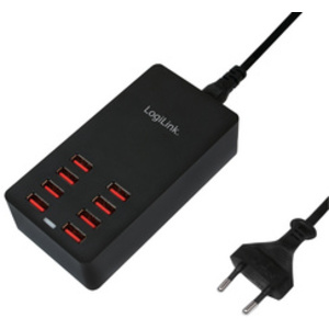 LogiLink Boîtier de chargement USB, 6 ports, 32 Watt, noir